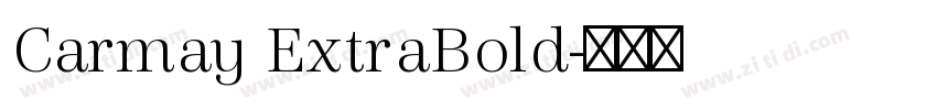 Carmay ExtraBold字体转换